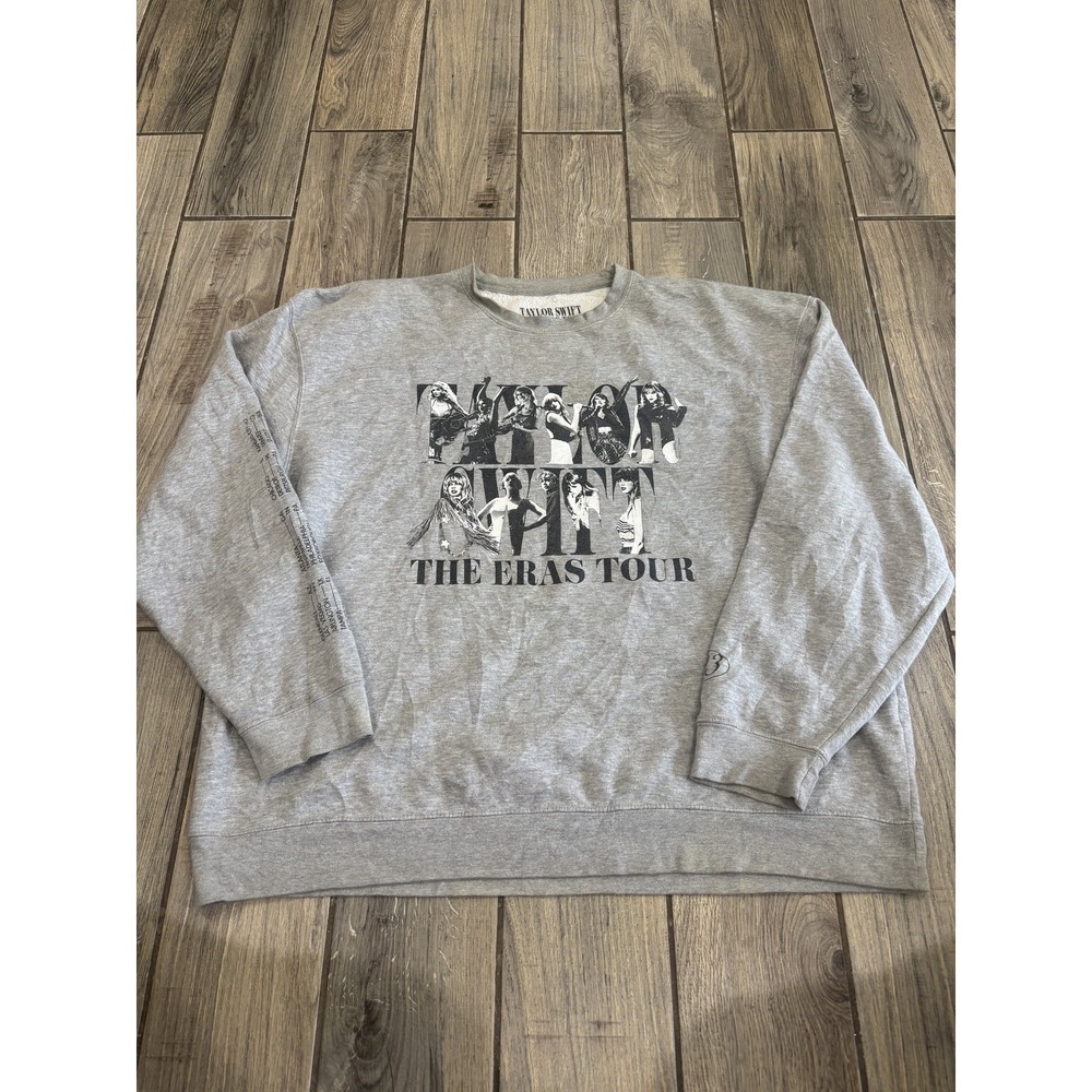 Taylor Swift The Eras Tour Crewneck Sweatshirt 3XL Grey Pullover Official Merch